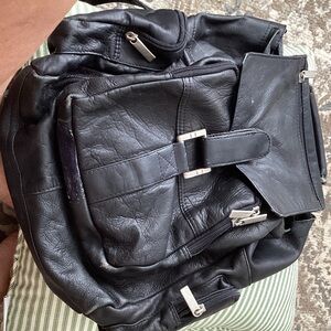 Buttery soft all leather bag. Backpack. Lovely 15 x 12 Portland Leather Style.